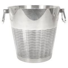 Antique French Art Deco Saint Médard Silver Plate Ice Bucket or Champagne Cooler (secchiello per il ghiaccio o raffreddatore per lo champagne)
