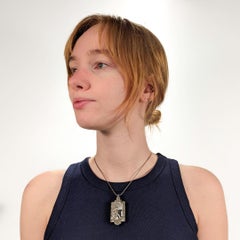 Antike französische Art-Déco-Lorgnette aus Silber, Emaille und Marcasite aus Marcasite