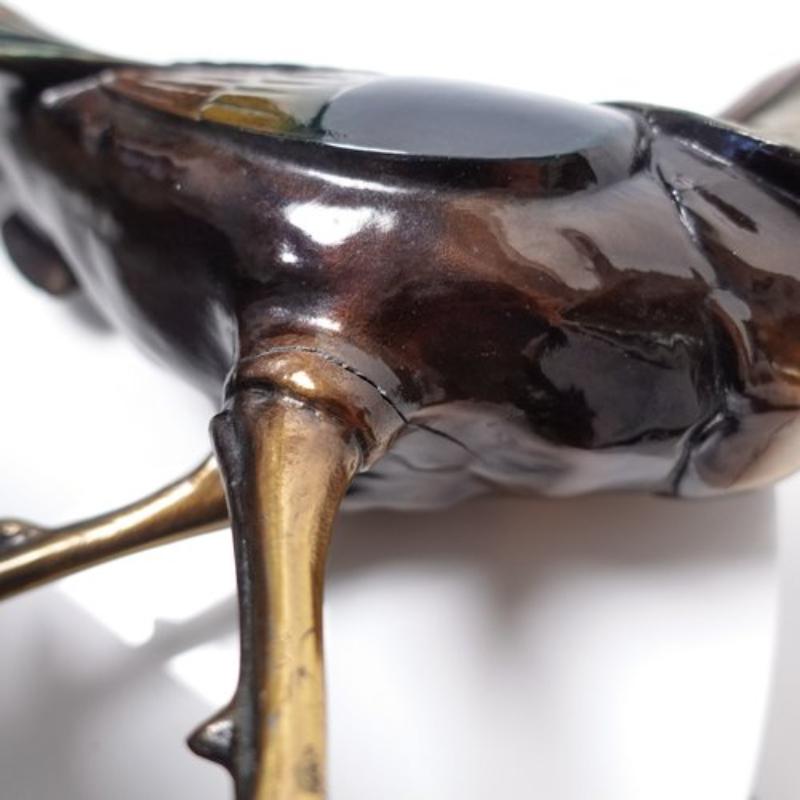 20th Century Antique French Art Deco Spelter Pheasant Sculpture