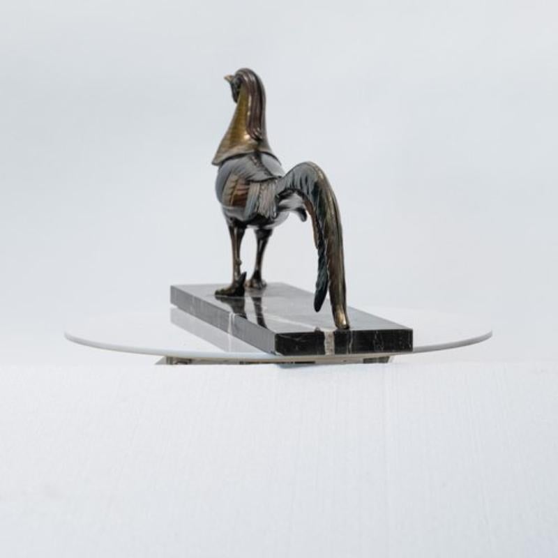 Antique French Art Deco Spelter Pheasant Sculpture 1