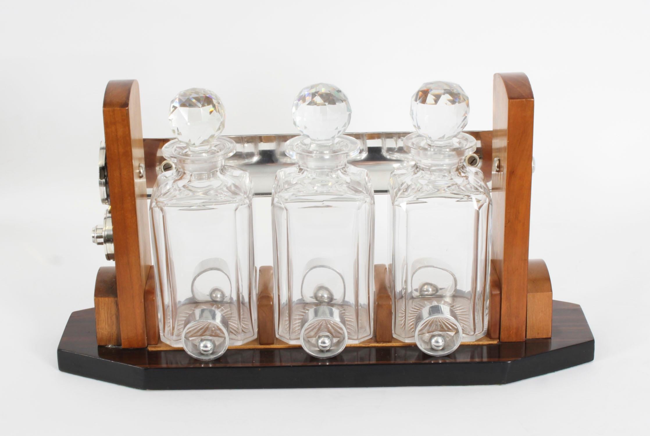 Antique French Art Deco Tantalus by Louis Prodhon, Paris 1930 Century 8