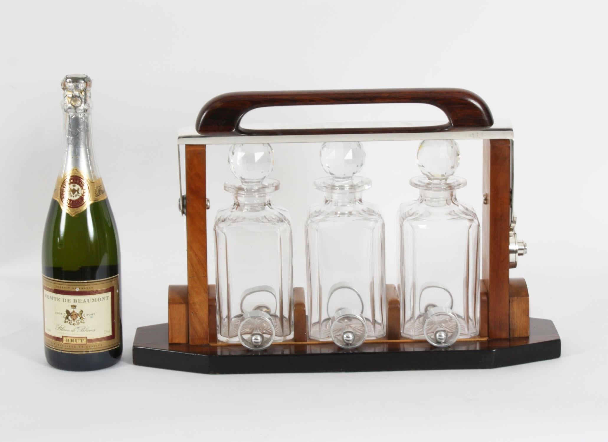 Antique French Art Deco Tantalus by Louis Prodhon, Paris 1930 Century 13
