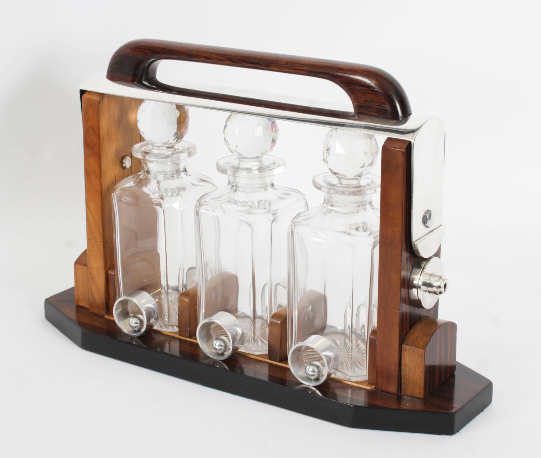 Antique French Art Deco Tantalus by Louis Prodhon, Paris 1930 Century In Good Condition In London, GB