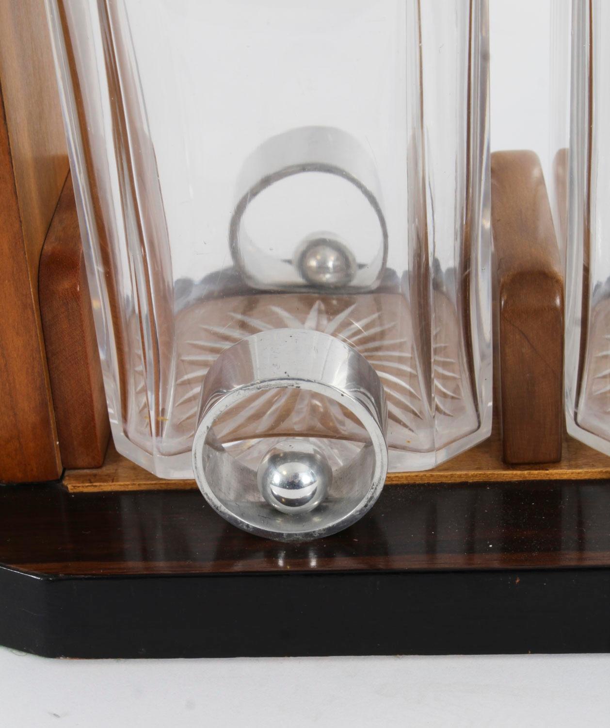 Antique French Art Deco Tantalus by Louis Prodhon, Paris 1930 Century 3