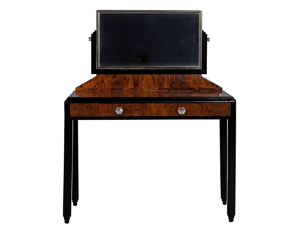 Antique French Art Deco Vanity Desk Dressing Table In Good Condition In North York, ON