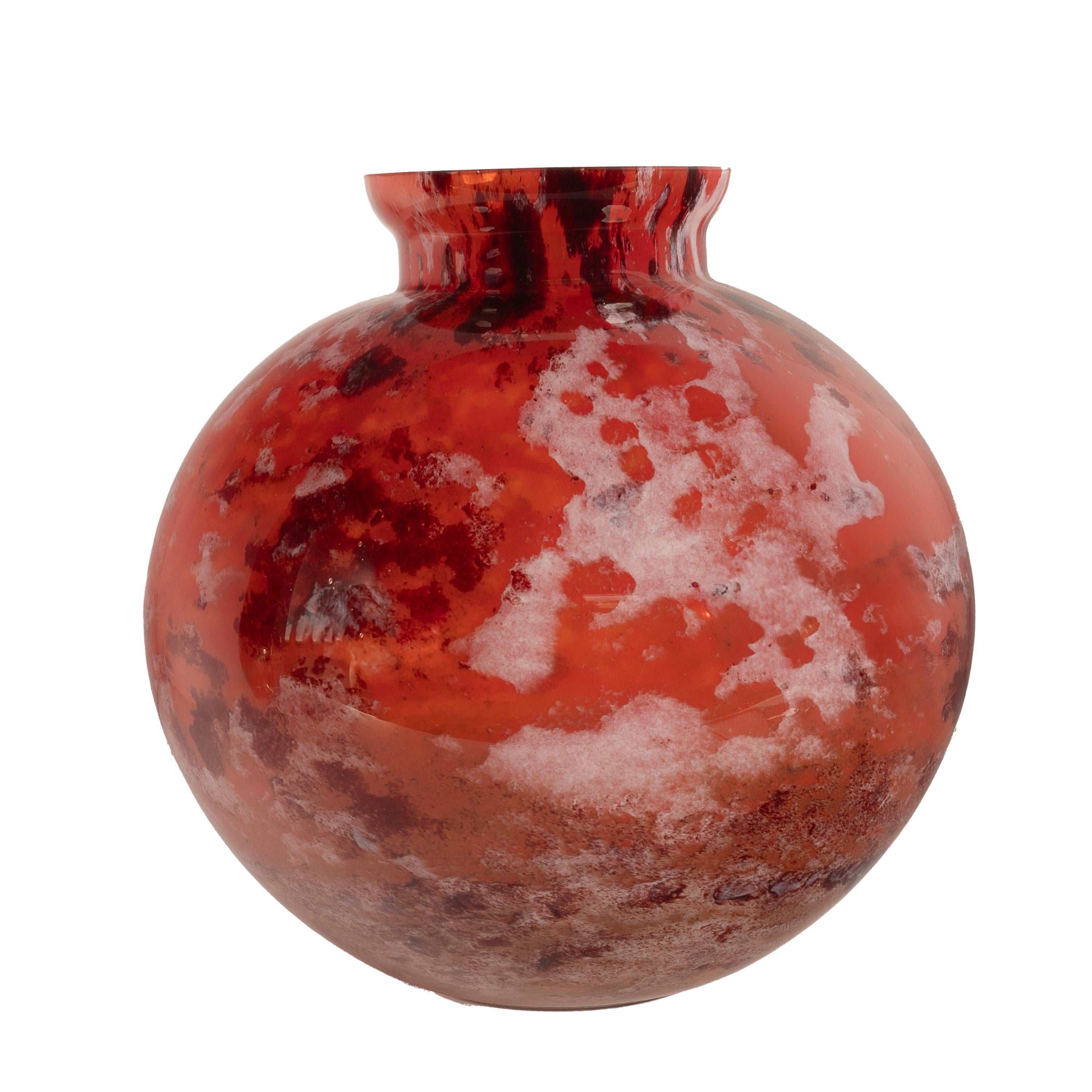 Antique French Art Deco Verriere d'Art Lorraine Art Glass Vase for Daum 1925 In Good Condition In Portland, OR