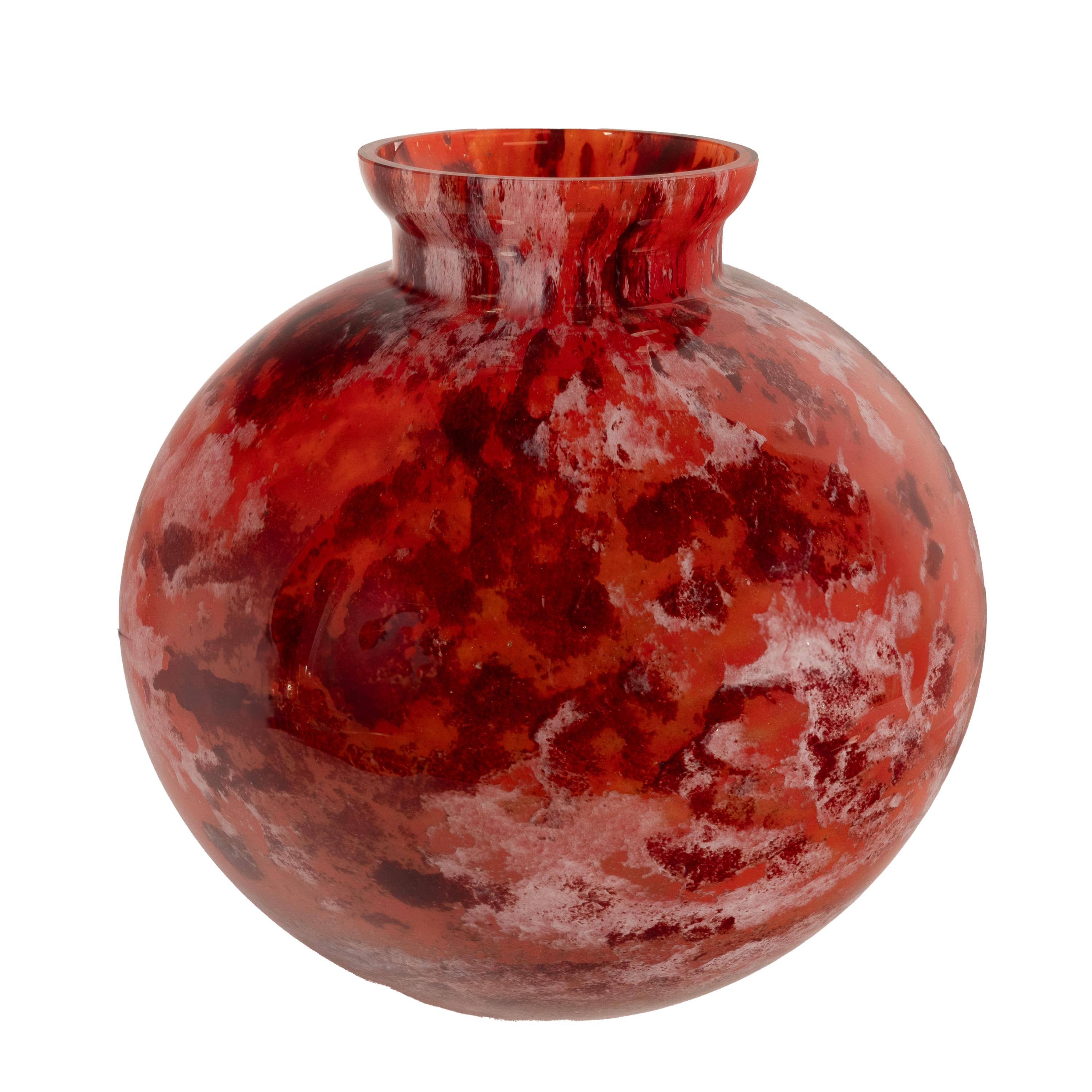 Antique French Art Deco Verriere d'Art Lorraine Art Glass Vase for Daum 1925 2