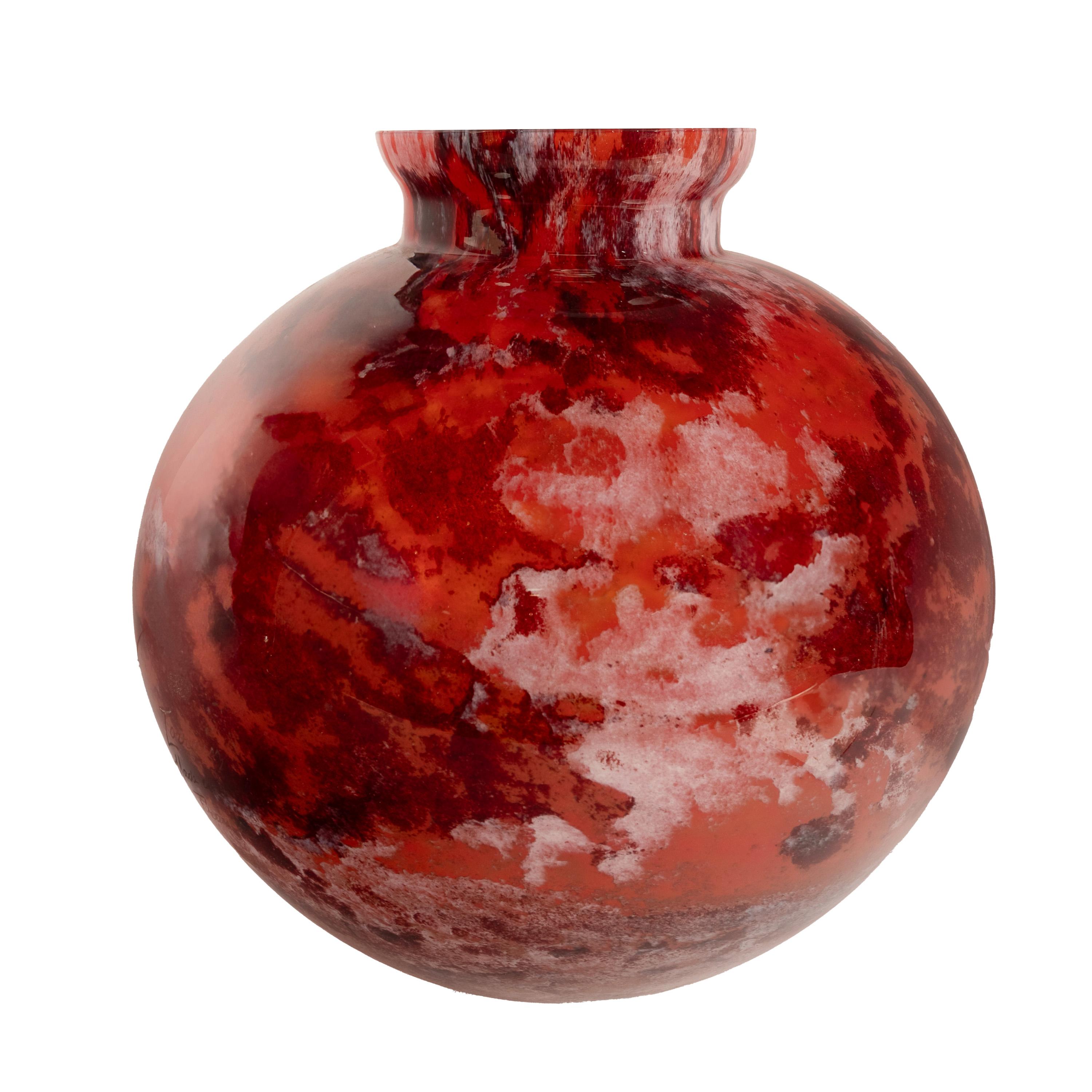 Antique French Art Deco Verriere d'Art Lorraine Art Glass Vase for Daum 1925 3