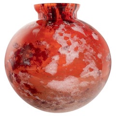 Antique French Art Deco Verriere d'Art Lorraine Art Glass Vase for Daum 1925