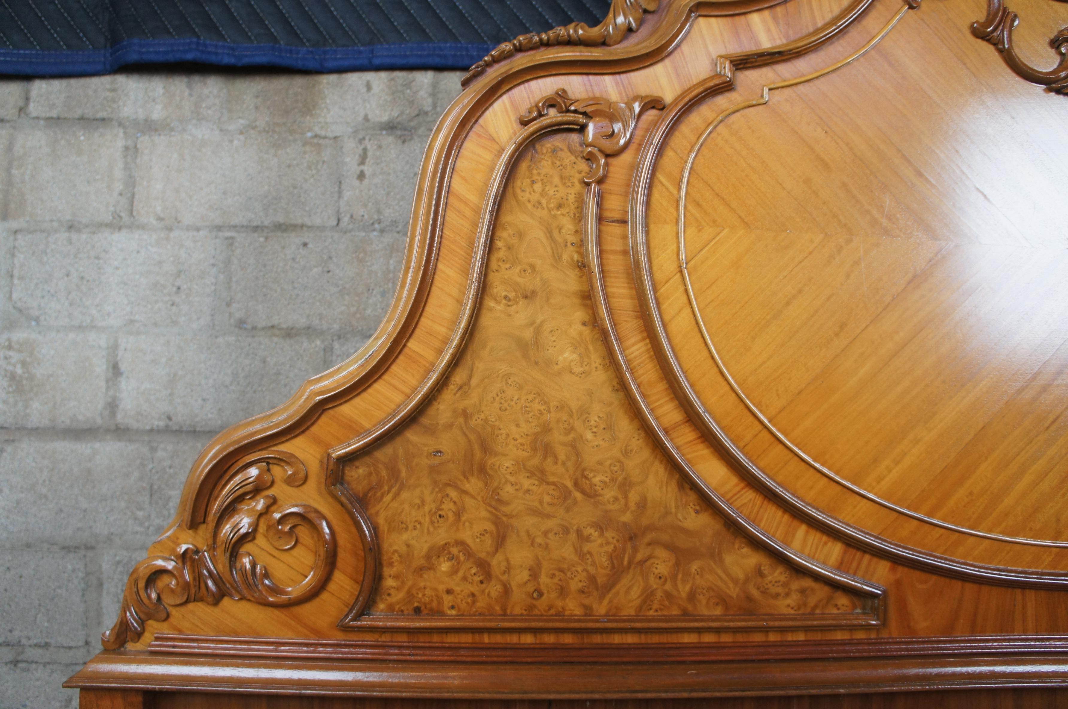 antique bed with curved footboard