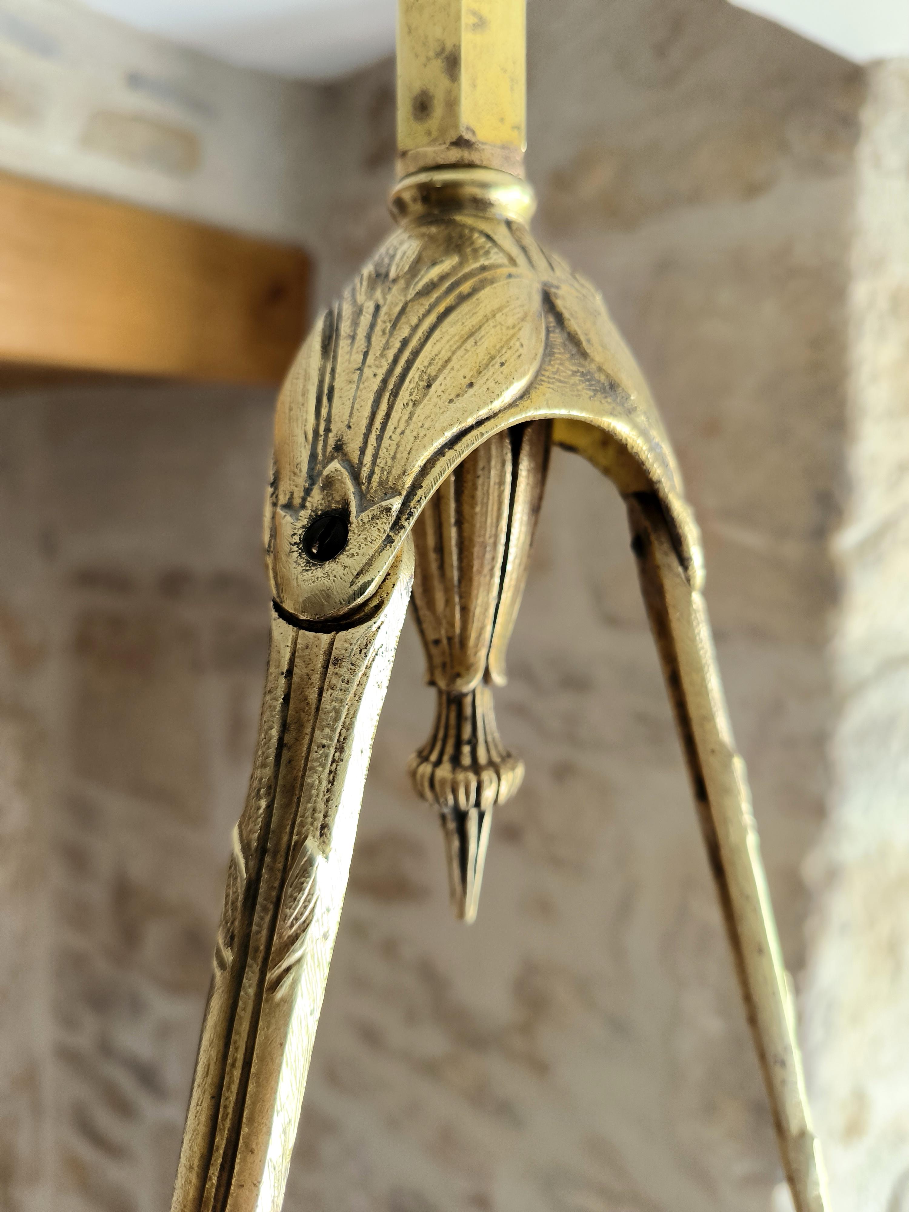Rare, antique, French, Art Nouveau, bronze chandelier. Circa early 1900s For Sale 5
