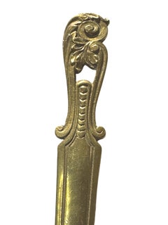Antique French Art Nouveau Bronze Letter Opener, 1910s or earlier