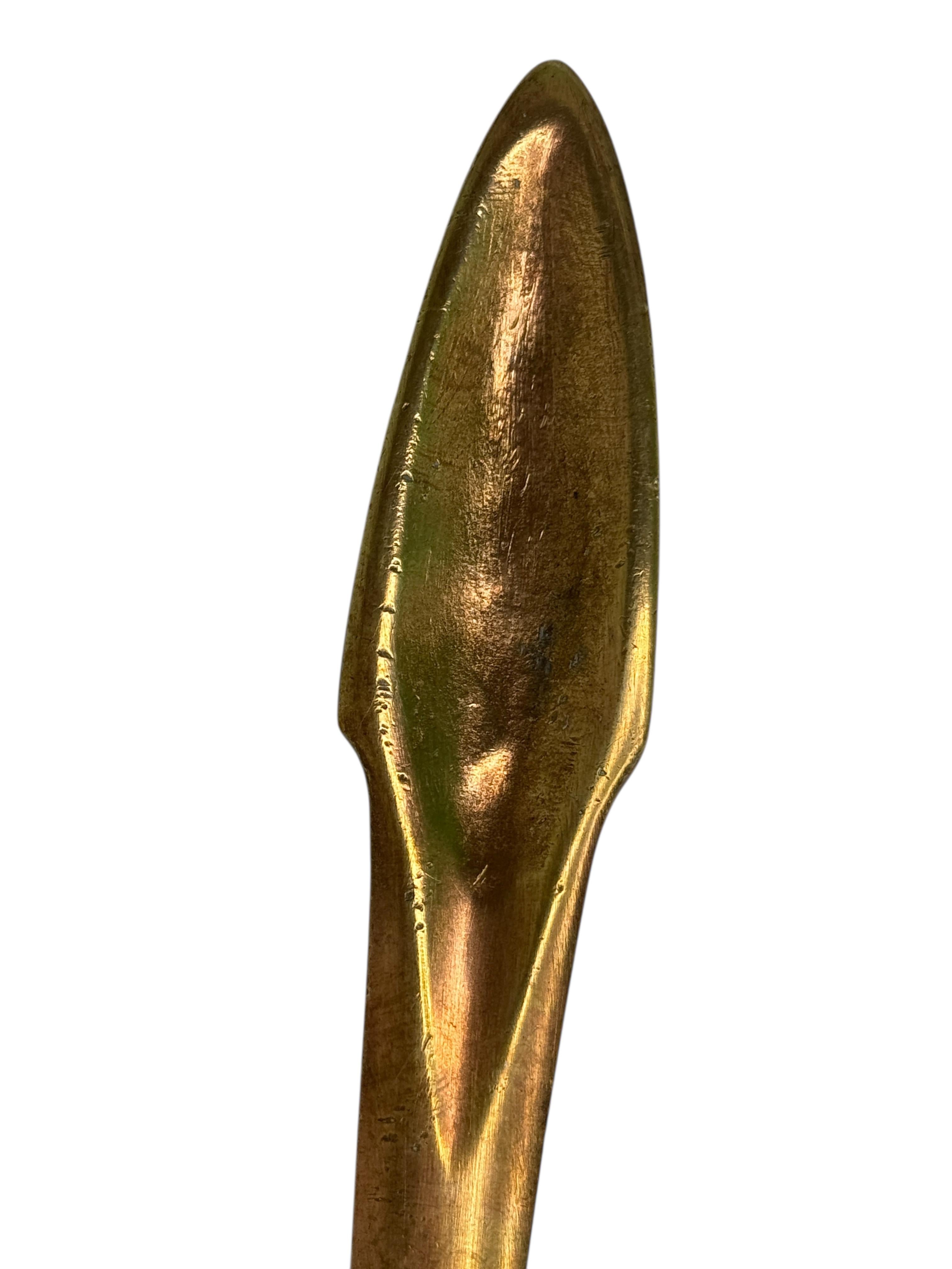 Antique French Art Nouveau Bronze Weizengarbe Brieföffner, 1910s oder älter (20. Jahrhundert) im Angebot