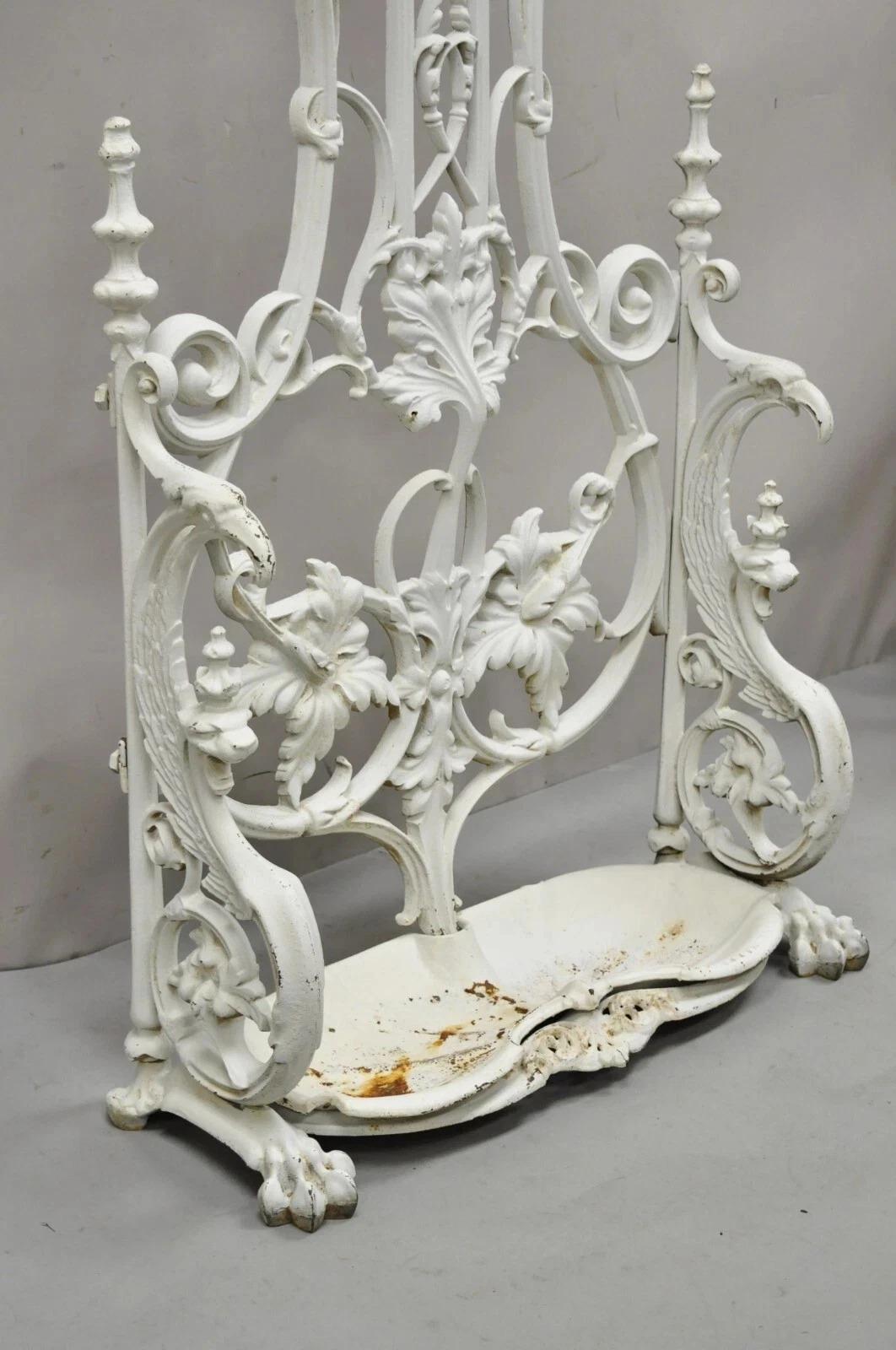 Glass Antique French Art Nouveau Cast Iron Hall Tree Mirror Stand attr Alfred Corneau For Sale