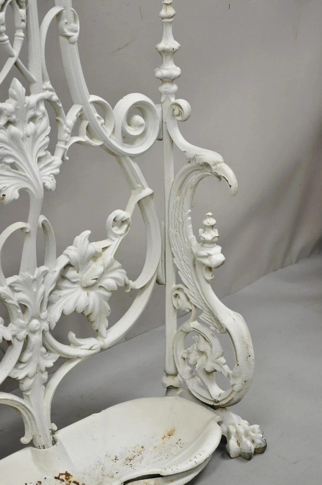 Antique French Art Nouveau Cast Iron Hall Tree Mirror Stand attr Alfred Corneau For Sale 2