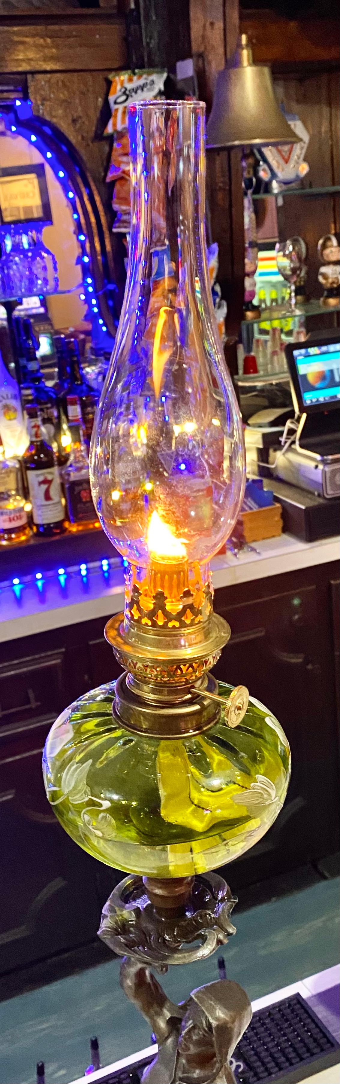 Antique French Art Nouveau Figural Oip Lamp For Sale 4