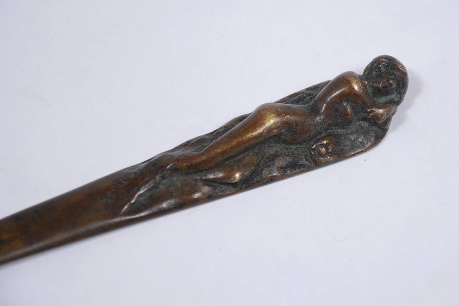 Patinated Antique French Art Nouveau Letter Opener