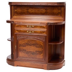 Antique French Art Nouveau Louis Majorelle Mahogany Buffet / Server Cabinet