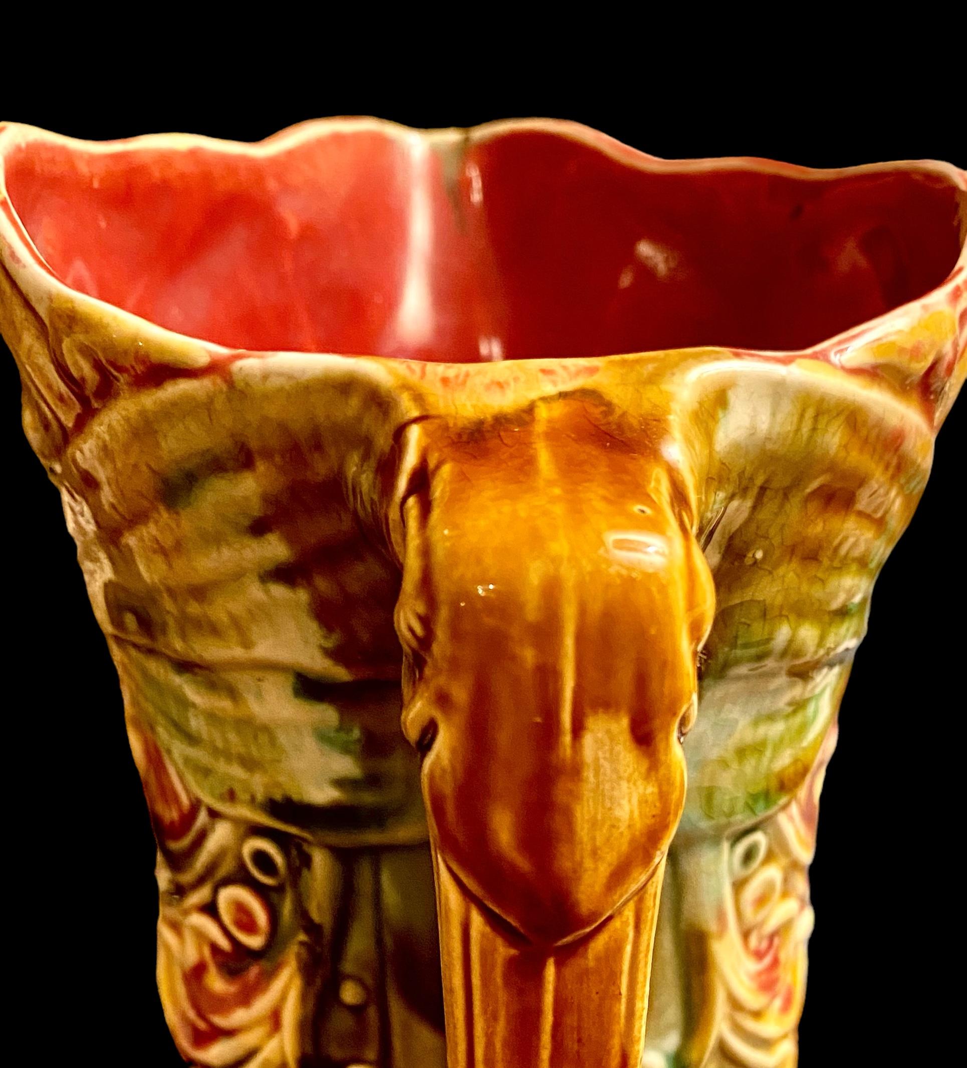 Antique French Art Nouveau Majolica Dragonfly Pitcher by Frie Onnaing For Sale 7