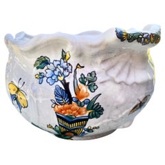 Antique French Art Nouveau Majolica Jardinière