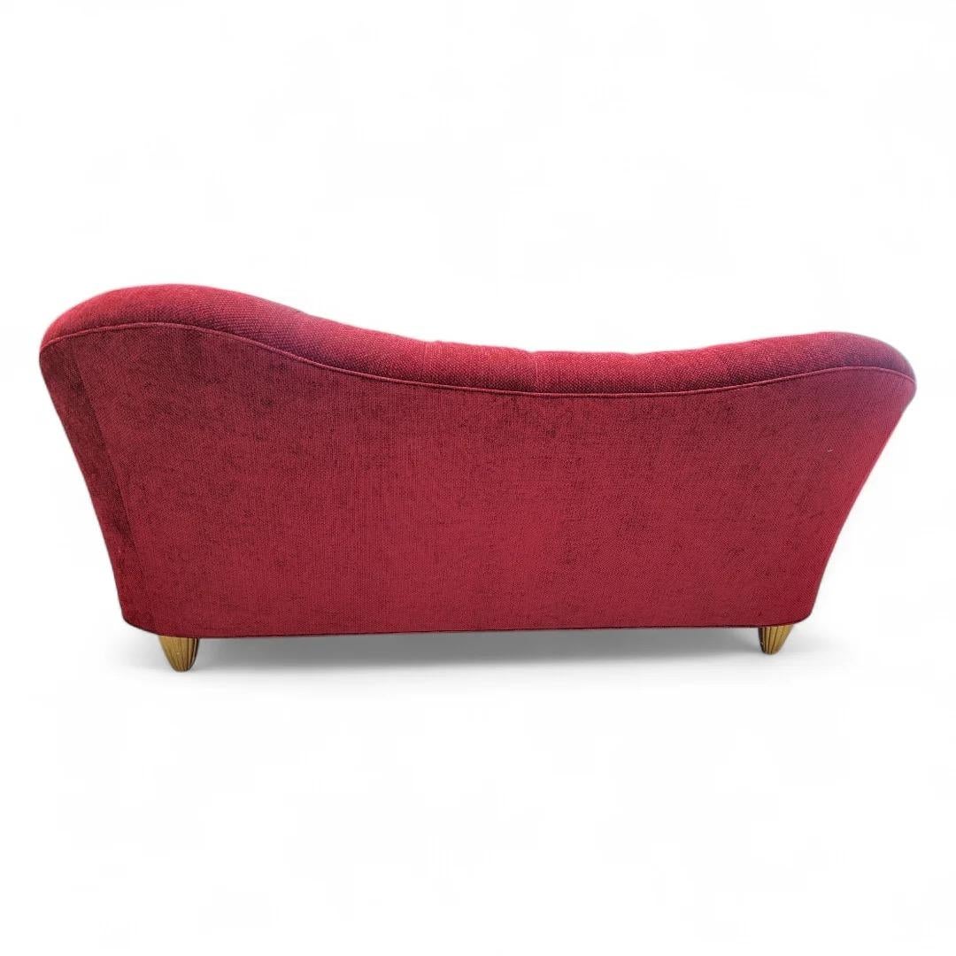 Antique French Art Nouveau Maurice Dufrene Barrel Back Chair And Boudoir Sofa For Sale 4