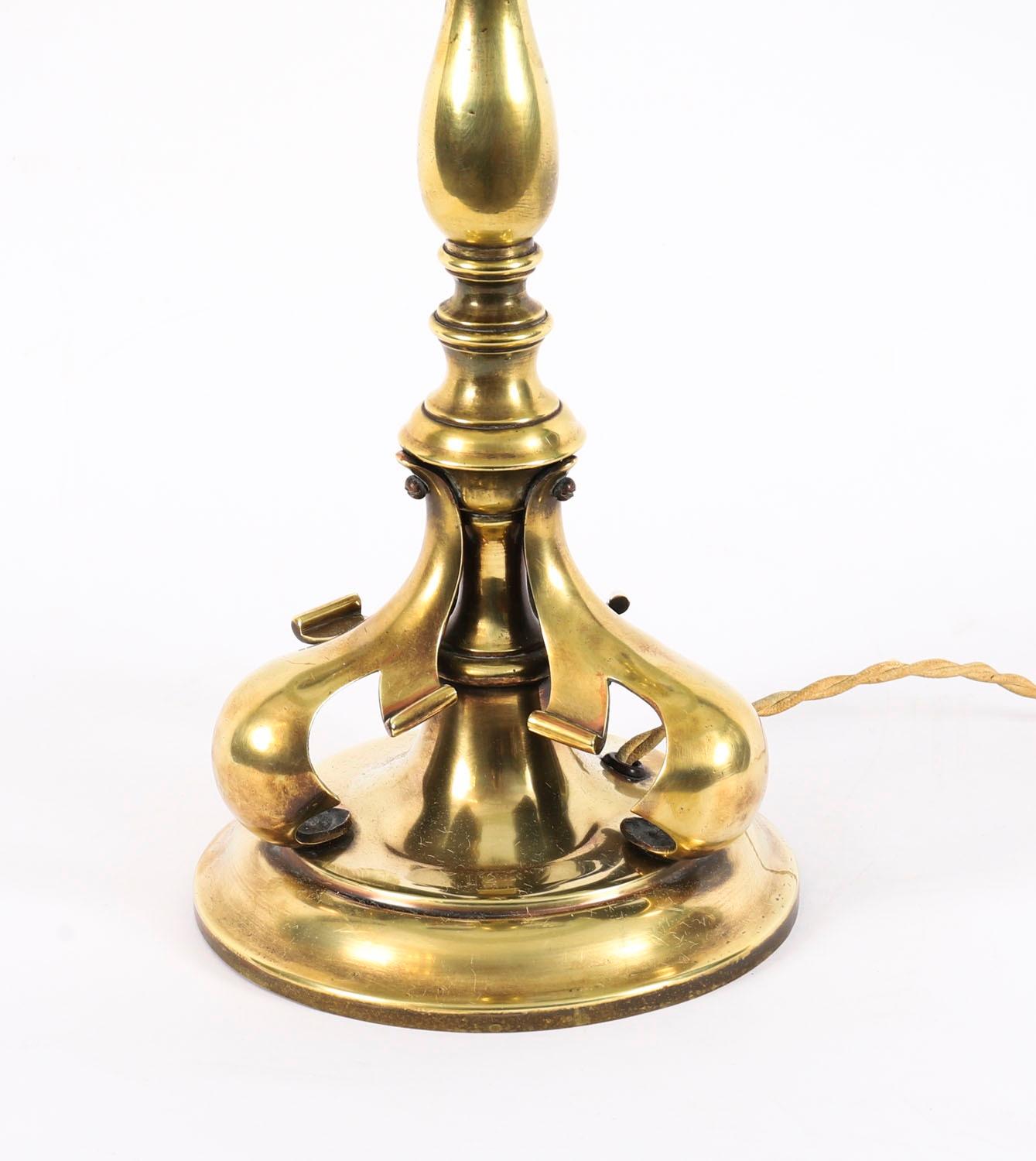 Antique French Art Nouveau Ormolu Tischlampe Late 19th Century im Angebot 7