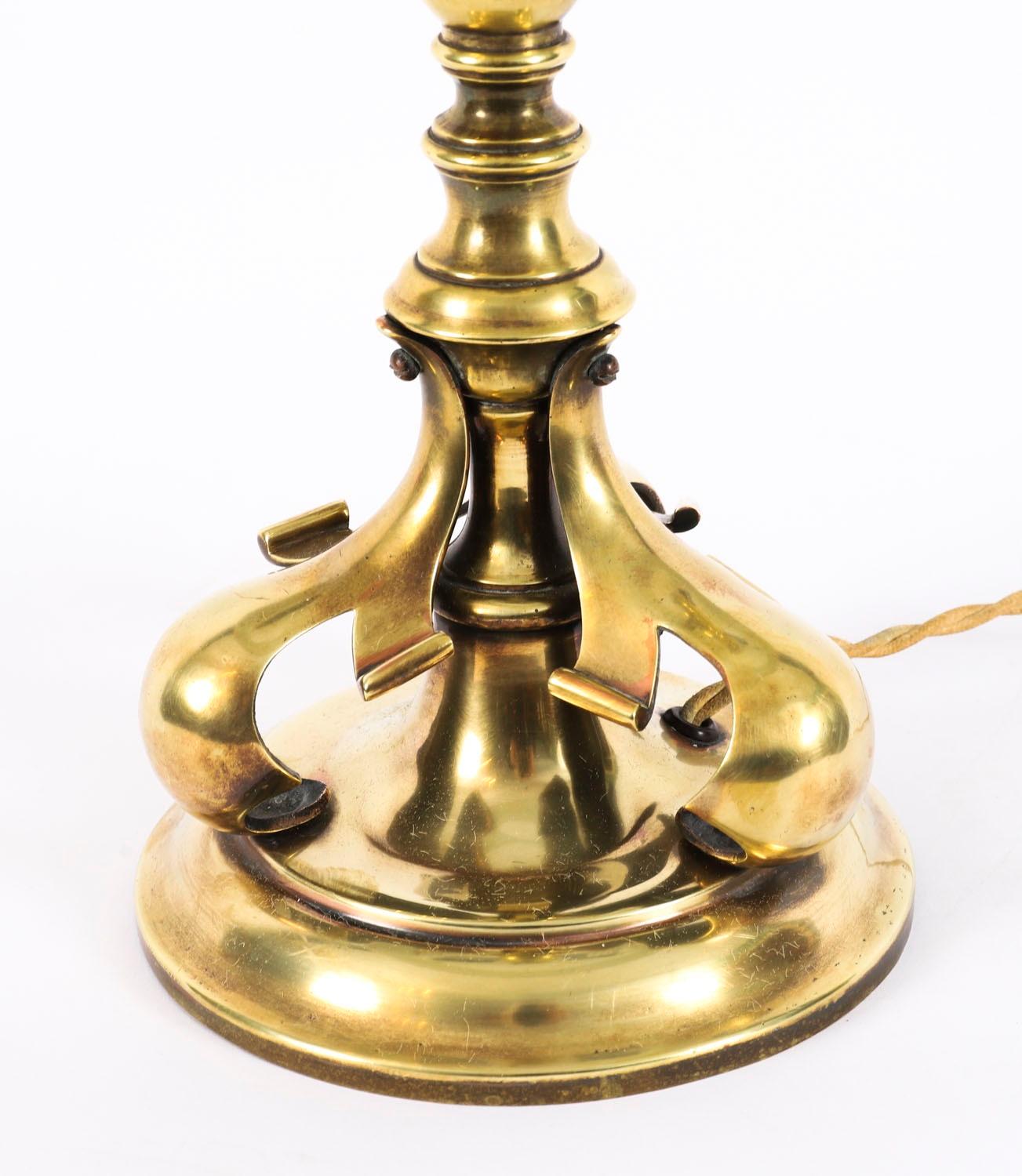 Antique French Art Nouveau Ormolu Tischlampe Late 19th Century im Angebot 8