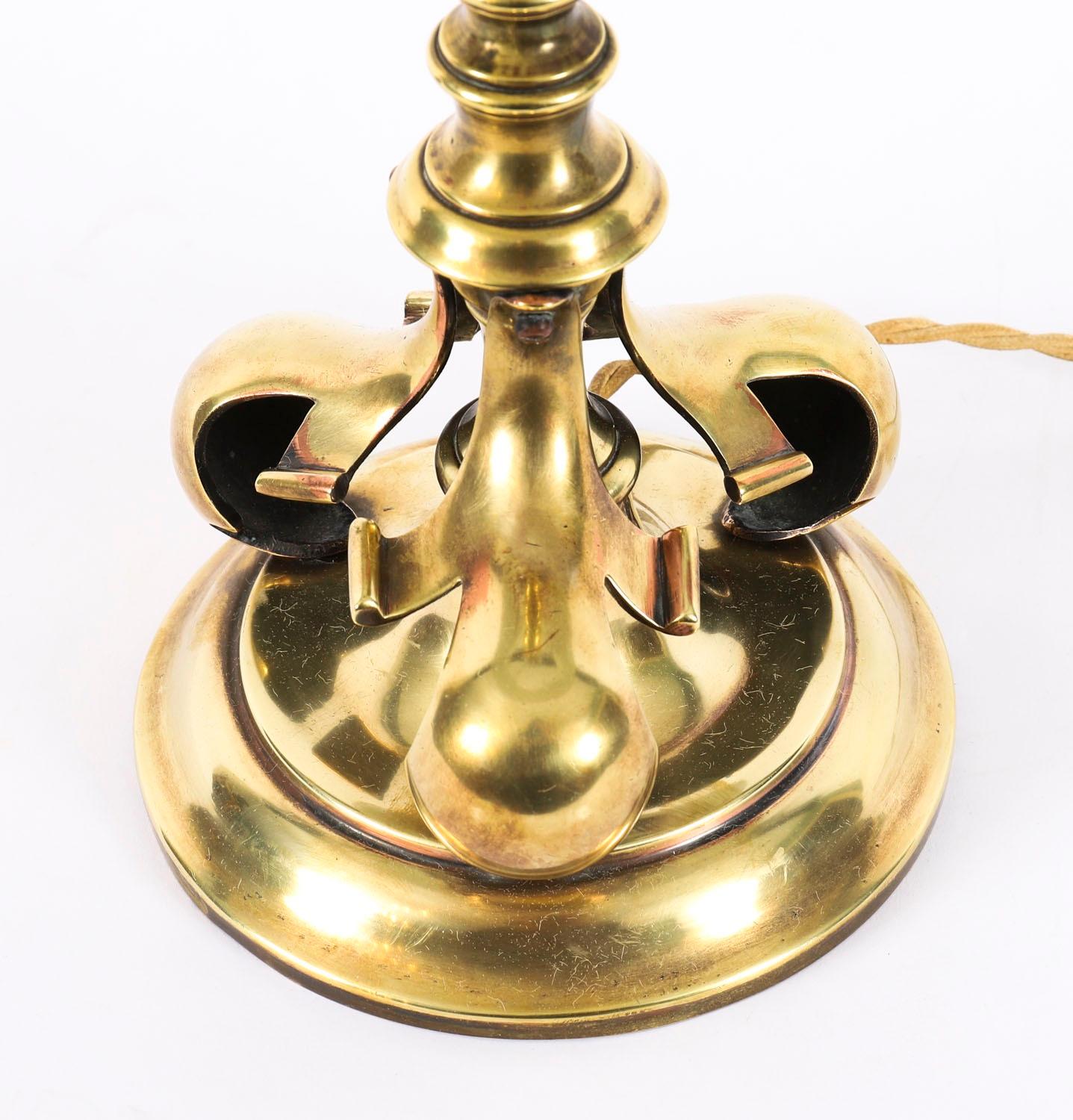 Antique French Art Nouveau Ormolu Tischlampe Late 19th Century im Angebot 10