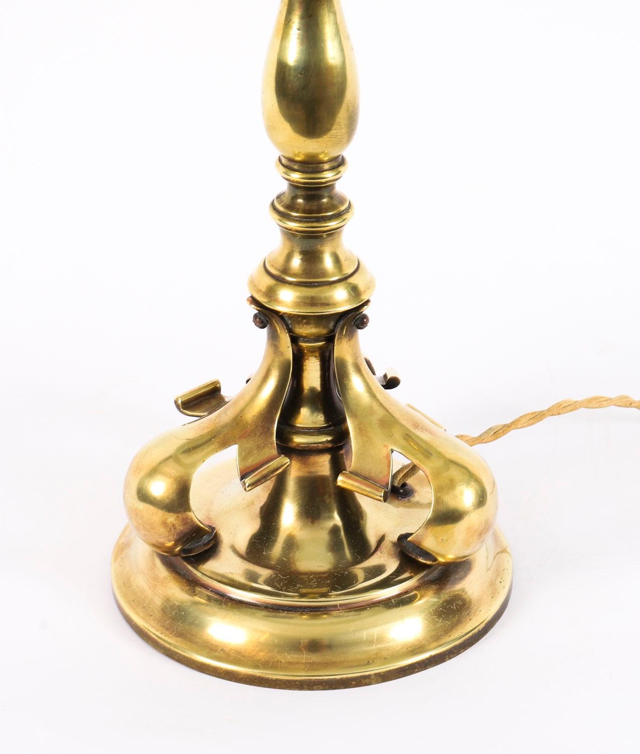 Antique French Art Nouveau Ormolu Tischlampe Late 19th Century im Angebot 11