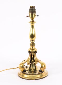 Antique French Art Nouveau Ormolu Table Lamp Late 19th Century