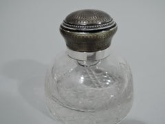 Antico calamaio francese Art Nouveau in argento e smalto