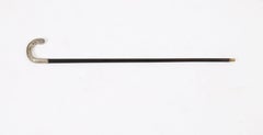 Antique French Art Nouveau Silver Plated Child's Walking Stick Cane19th C 65cm