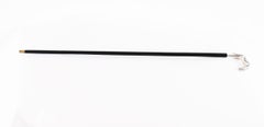 Antique French Art Nouveau Siver Handled Walking Stick 19thC 90cm 35.5 inches