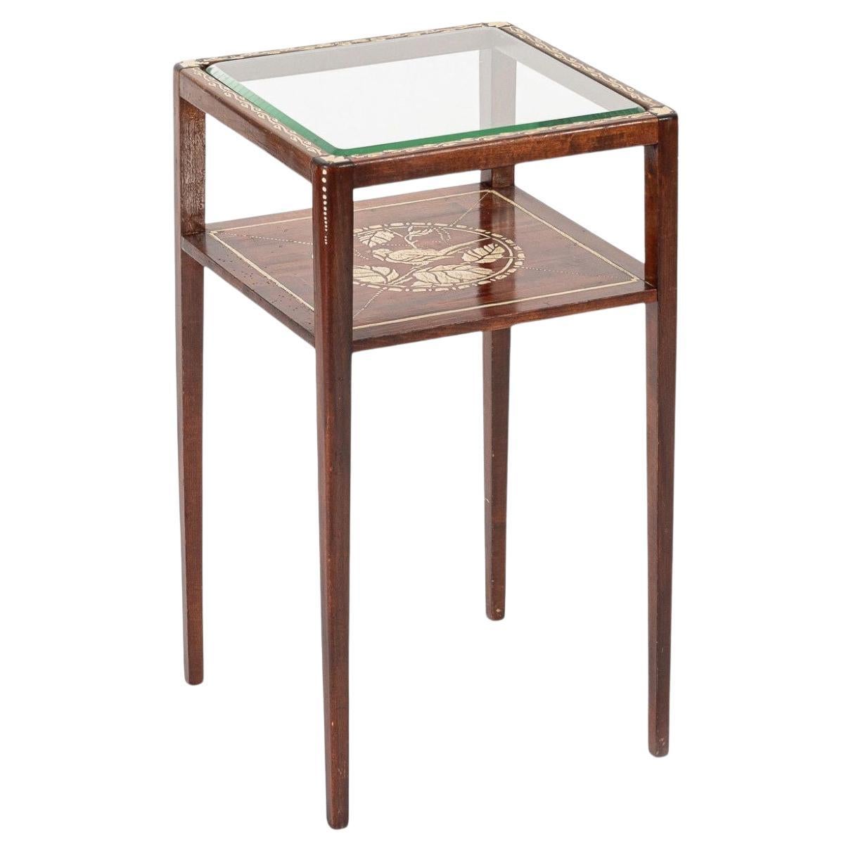 Petite table d'appoint française ancienne Art Nouveau en bois peint à la main en vente