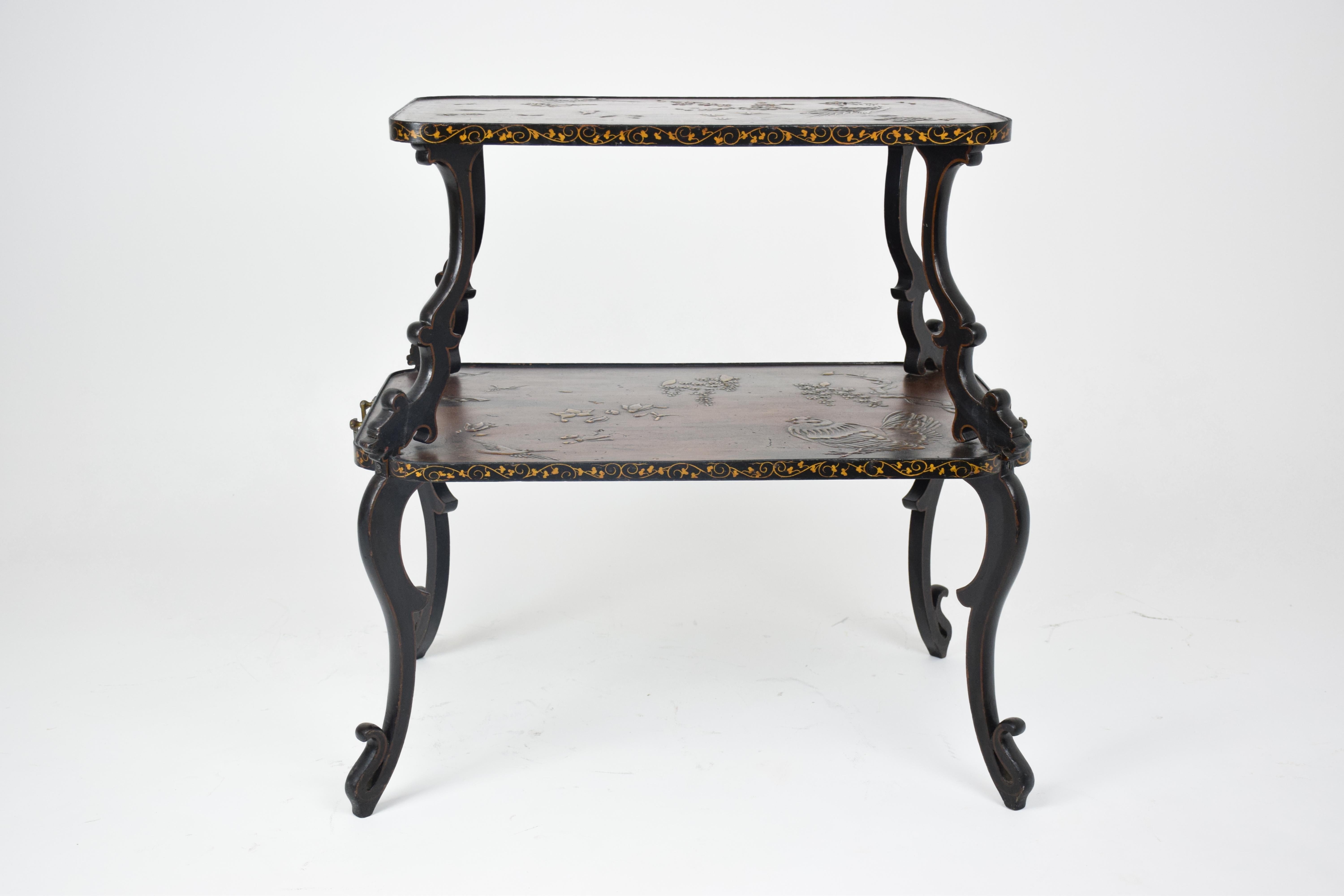 Wood Antique French Art Nouveau Table by Louis Majorelle