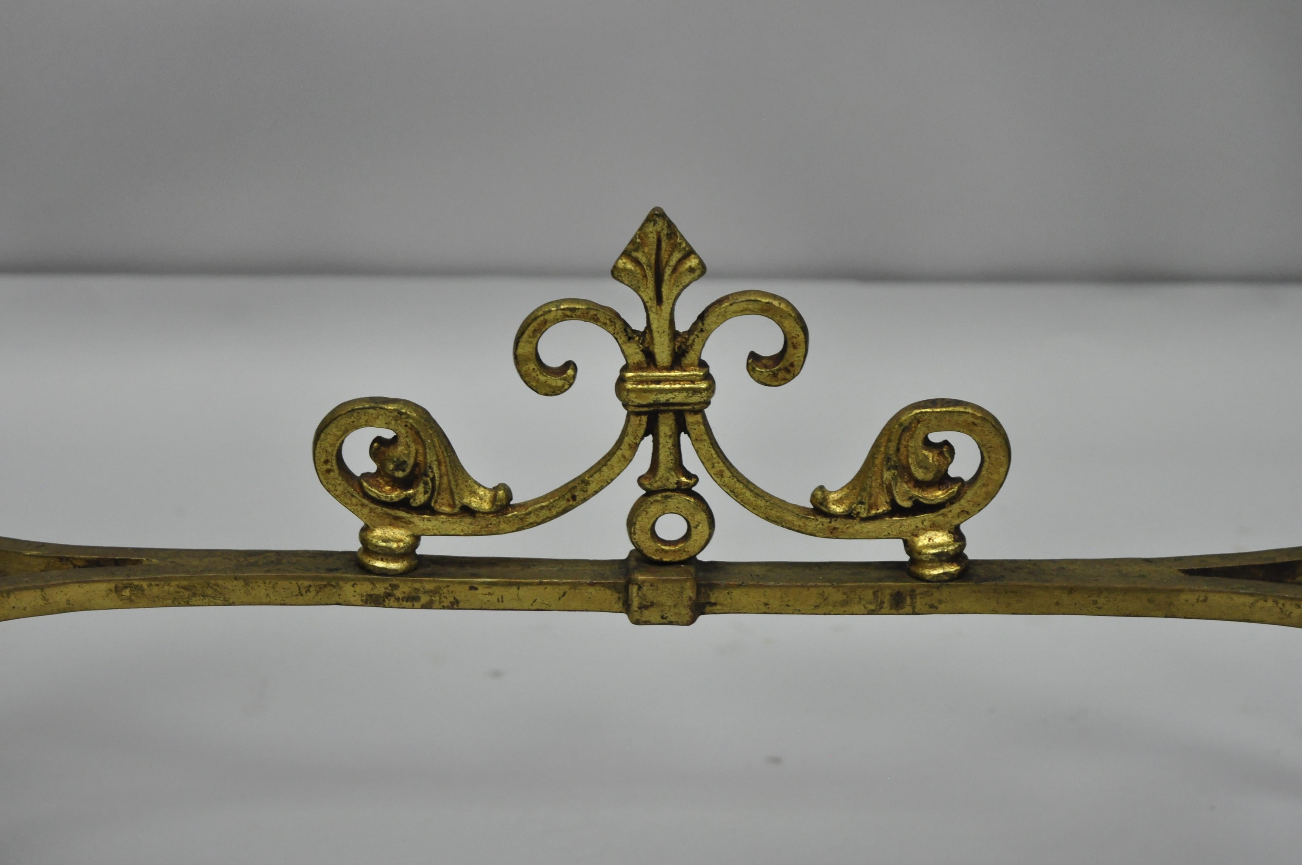 Antique French Art Nouveau Victorian Bronze Brass Small Side Table Console Base 6