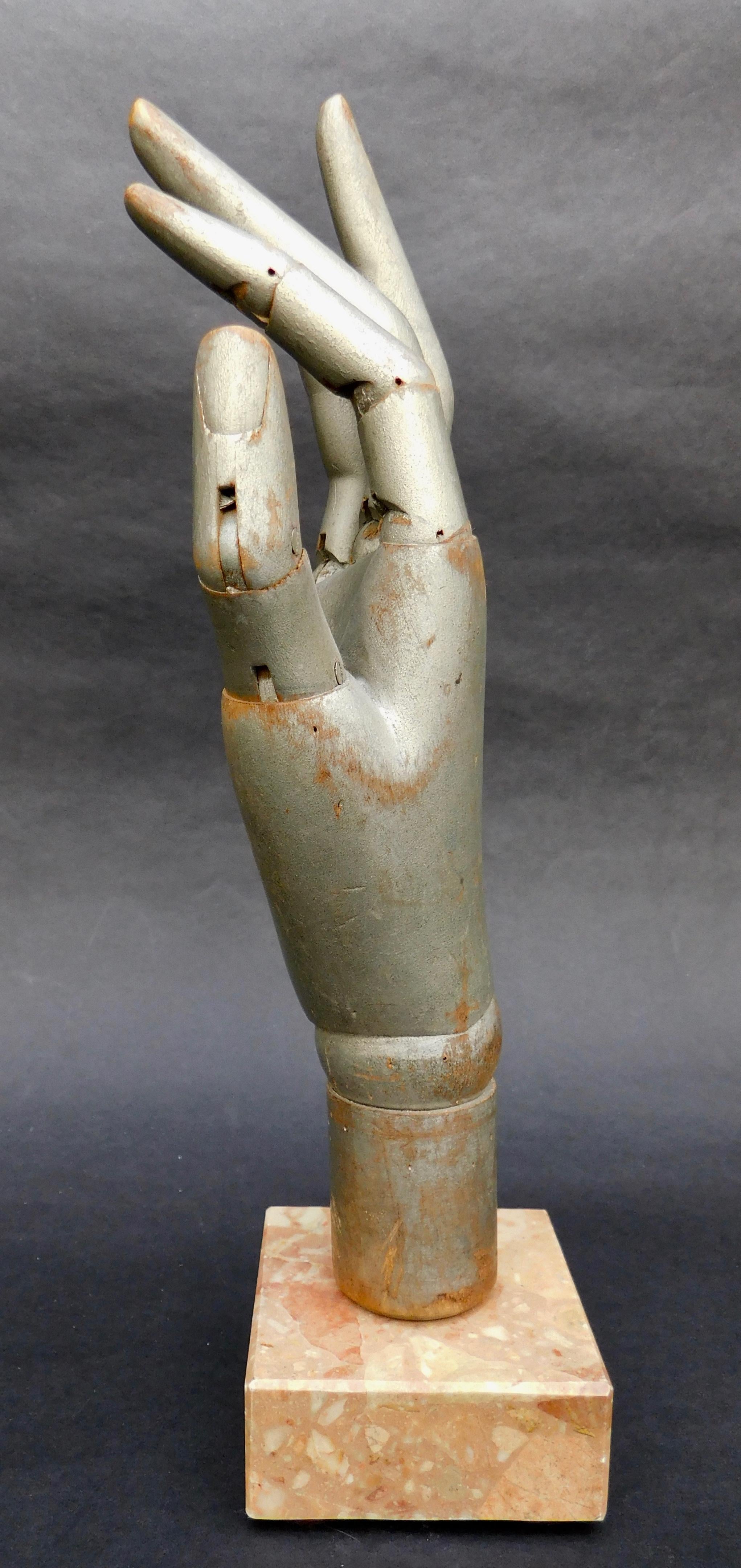 19th Century Antique French Articulated Mannequin Hand For Sale