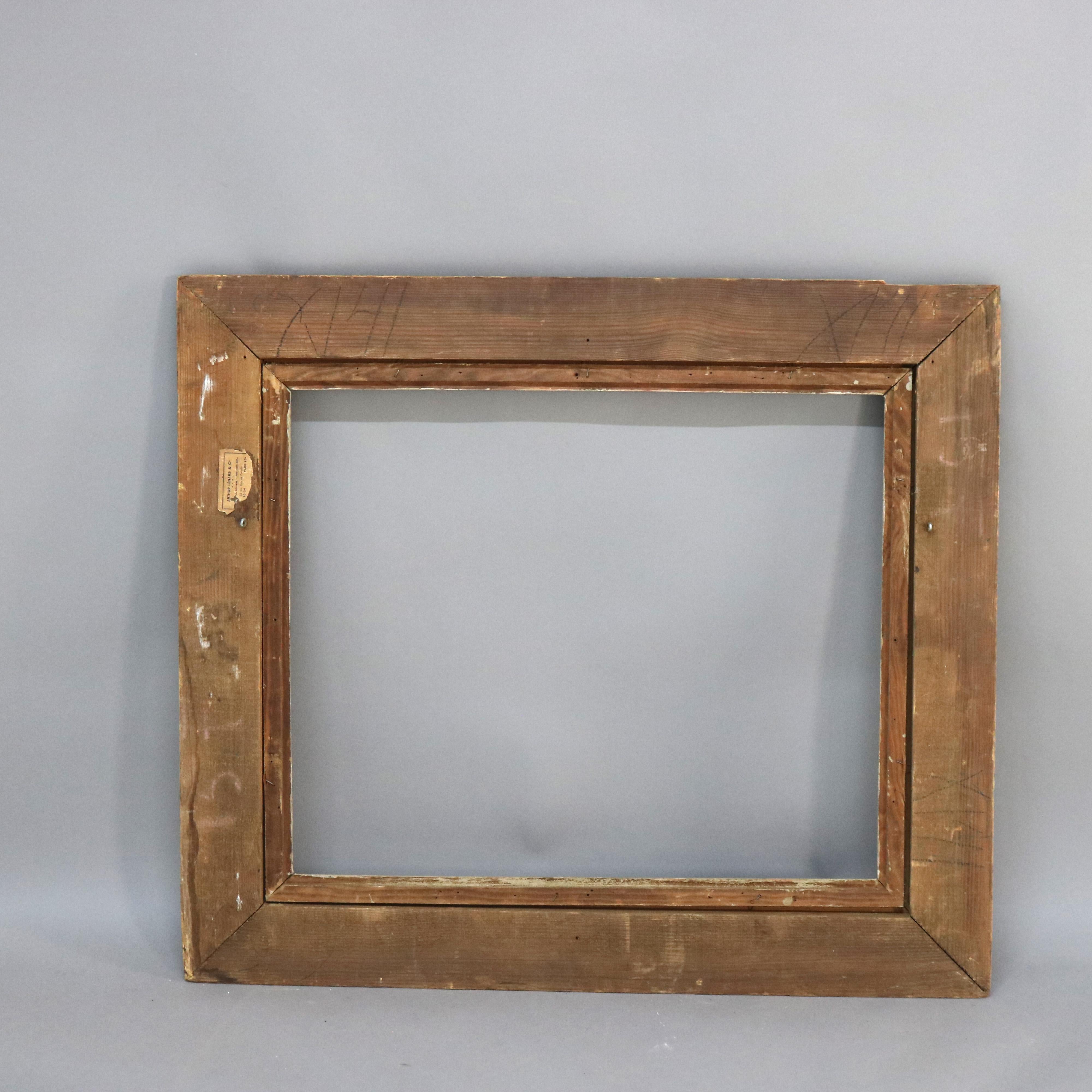 Antique French Arts & Crafts Marco de retrato policromado C1920 en venta 3