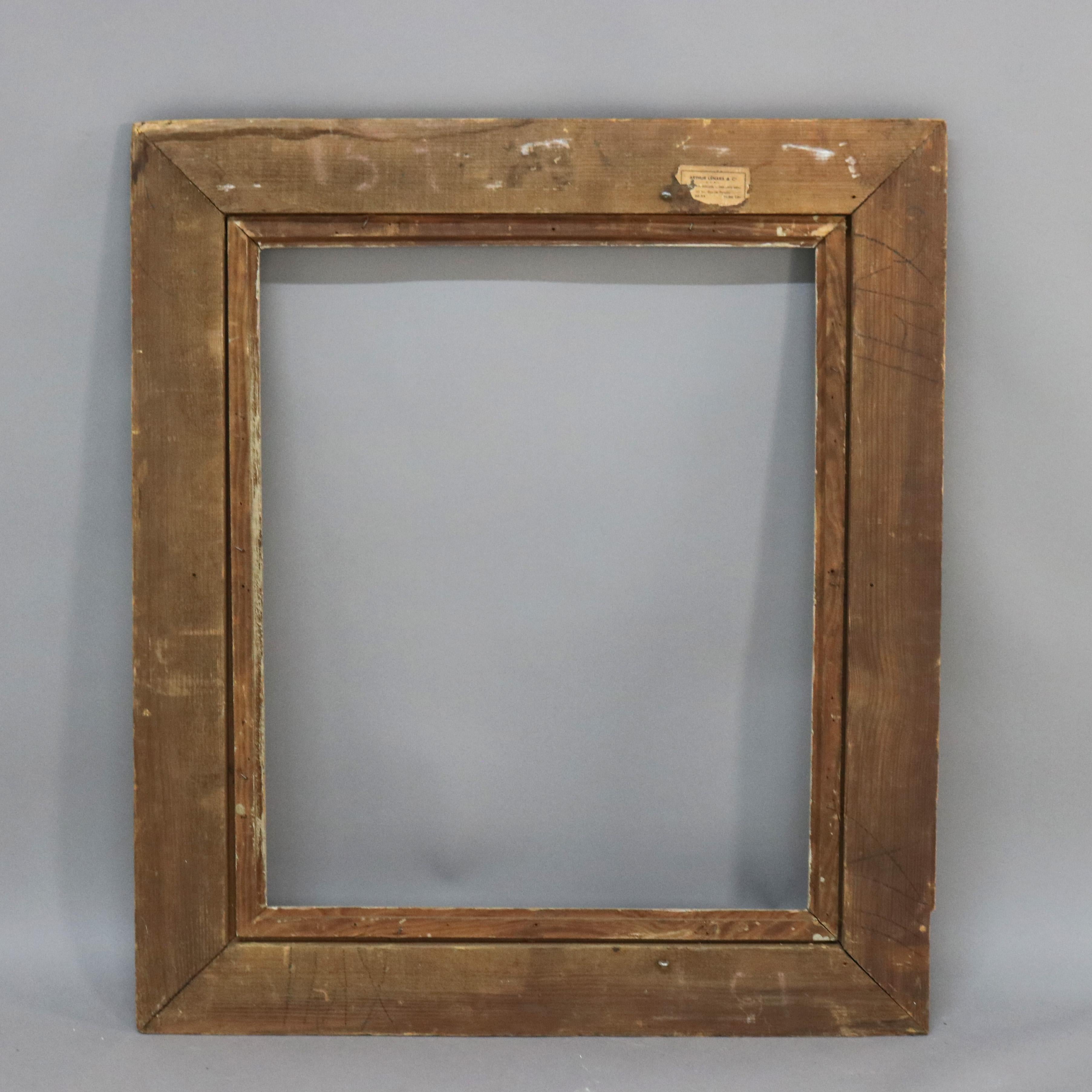 Antique French Arts & Crafts Marco de retrato policromado C1920 en venta 1