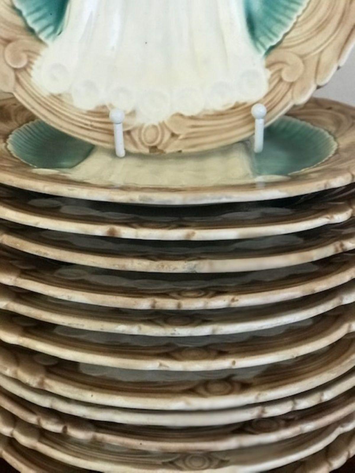 Antiguo plato de espárragos francés de Orchies, años 20 Provincial francés en venta