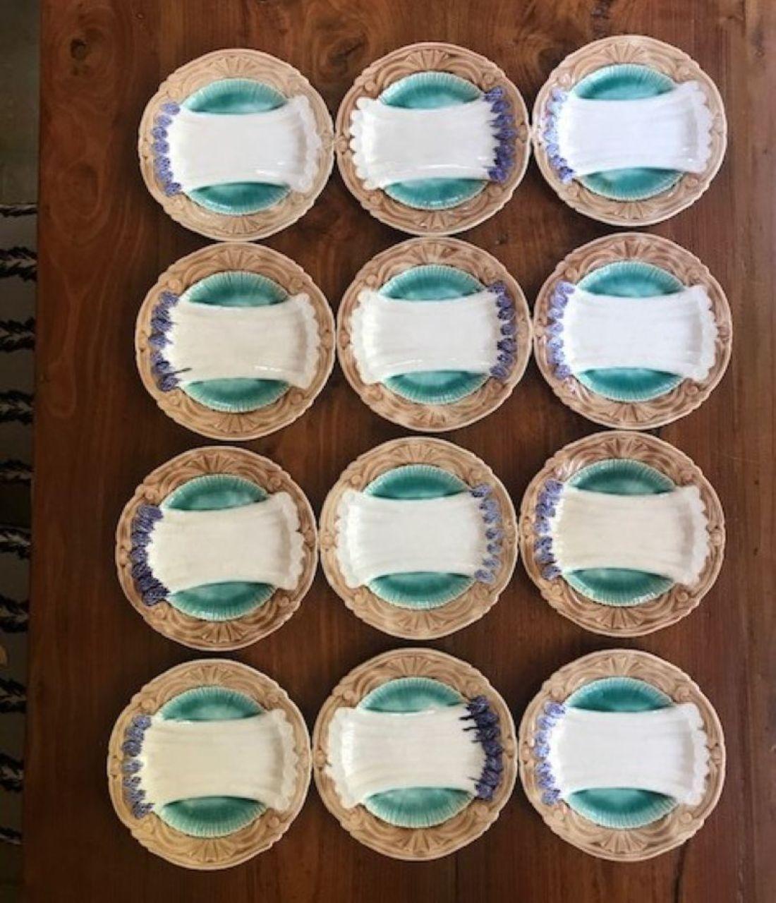 Antiguo plato de espárragos francés de Orchies, años 20 en Bueno estado para la venta en Ross, CA