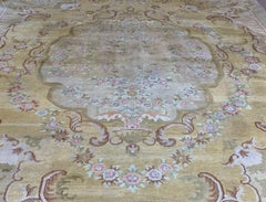 Antique French Aubbusson Rug, circa Late 1800s