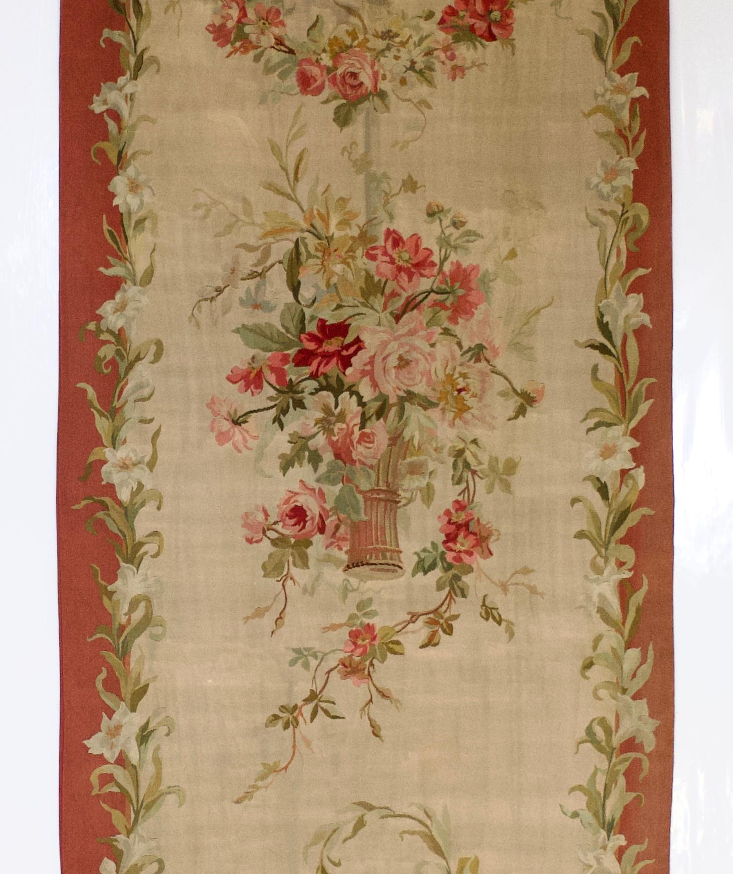 Antique French Aubusson (1 of pair) 3'6