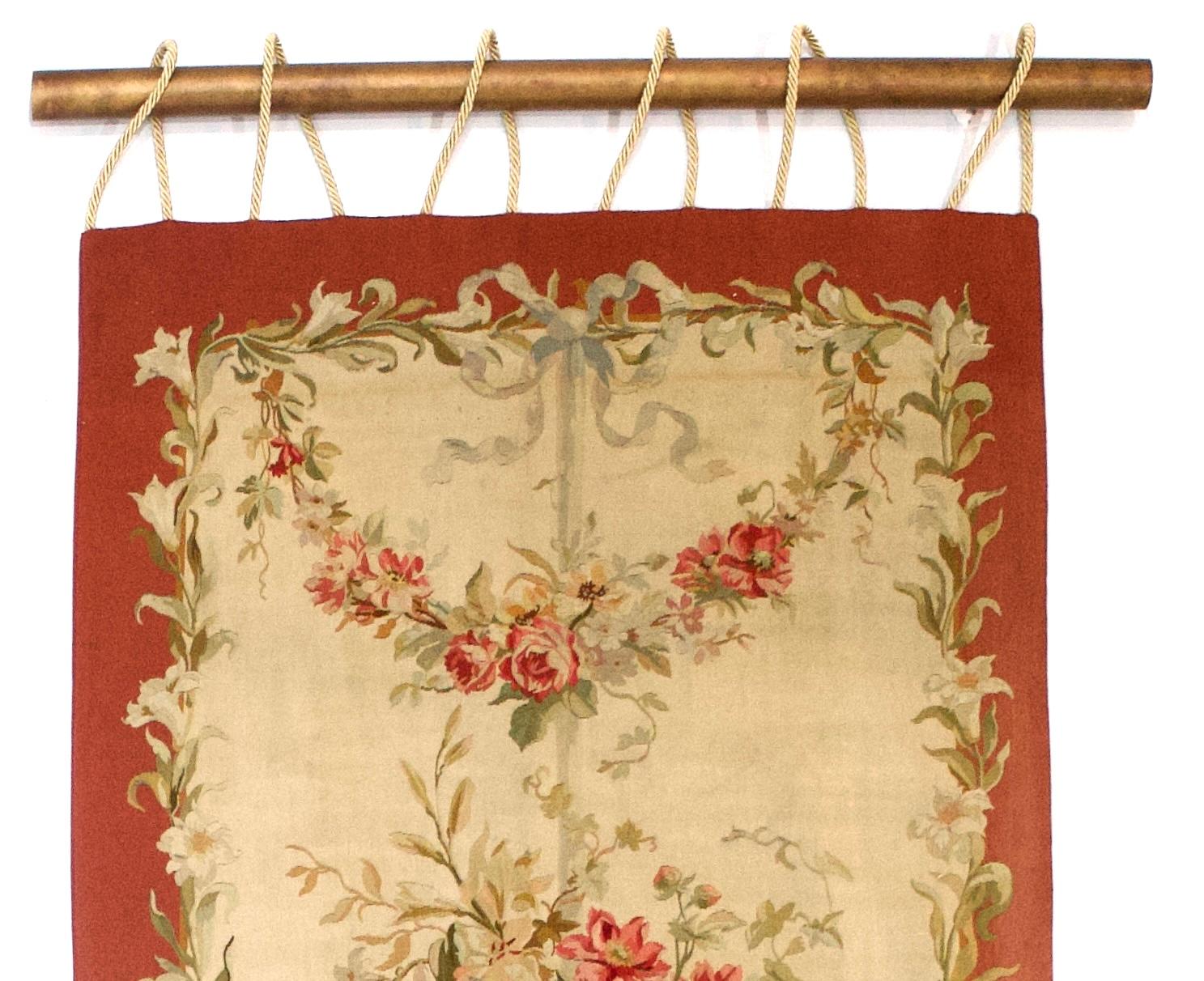 Antique French Aubusson (1 of pair) 3'6