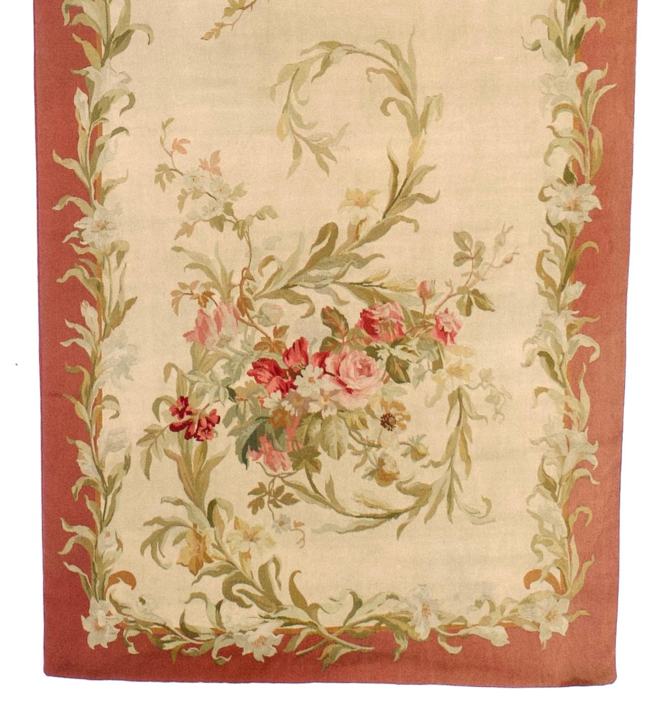 19th Century Antique French Aubusson (1 of pair) 3'6
