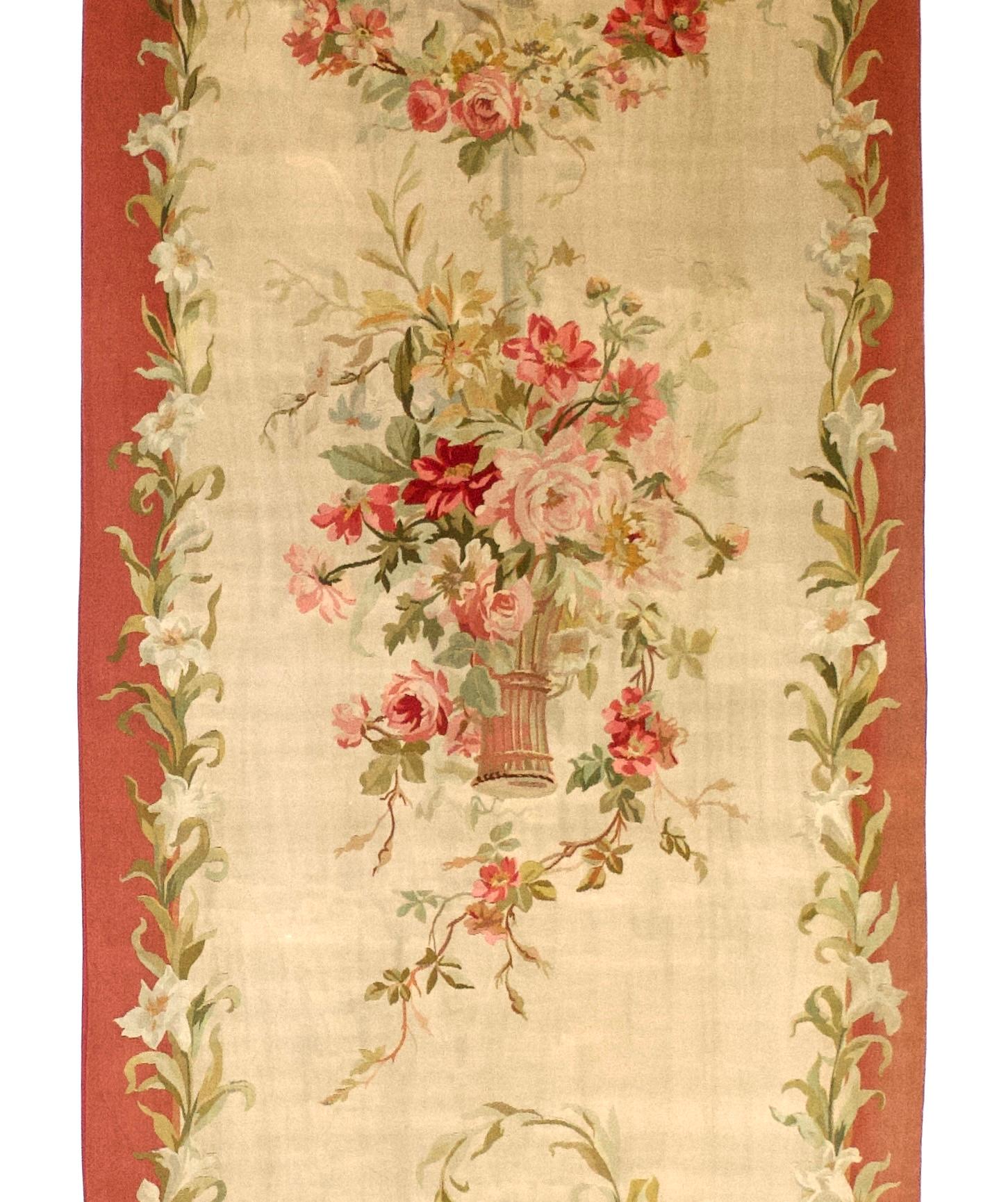 Antique French Aubusson (1 of pair) 3'6