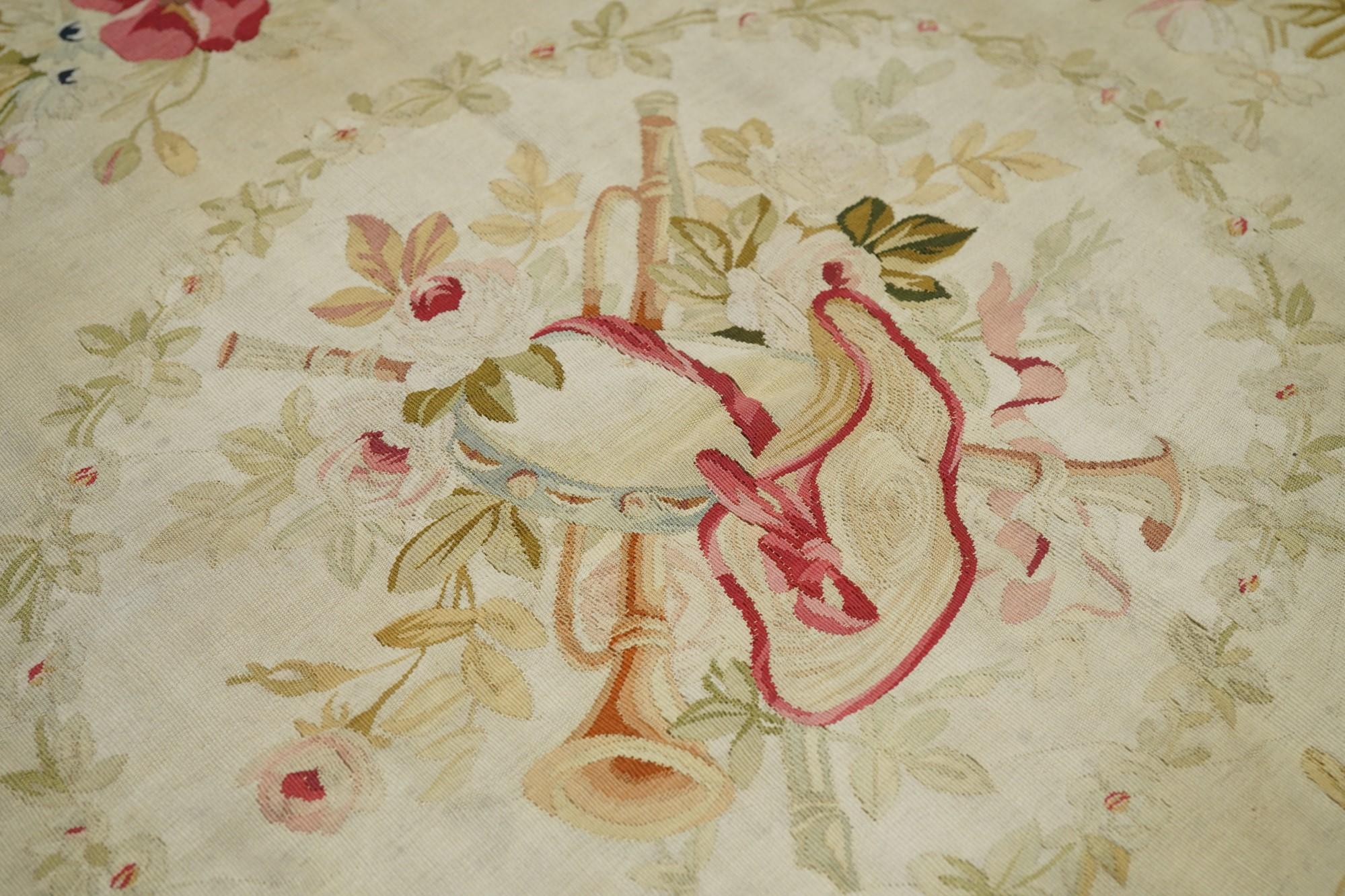 Antique French Aubusson-Beauvais Rug For Sale 3