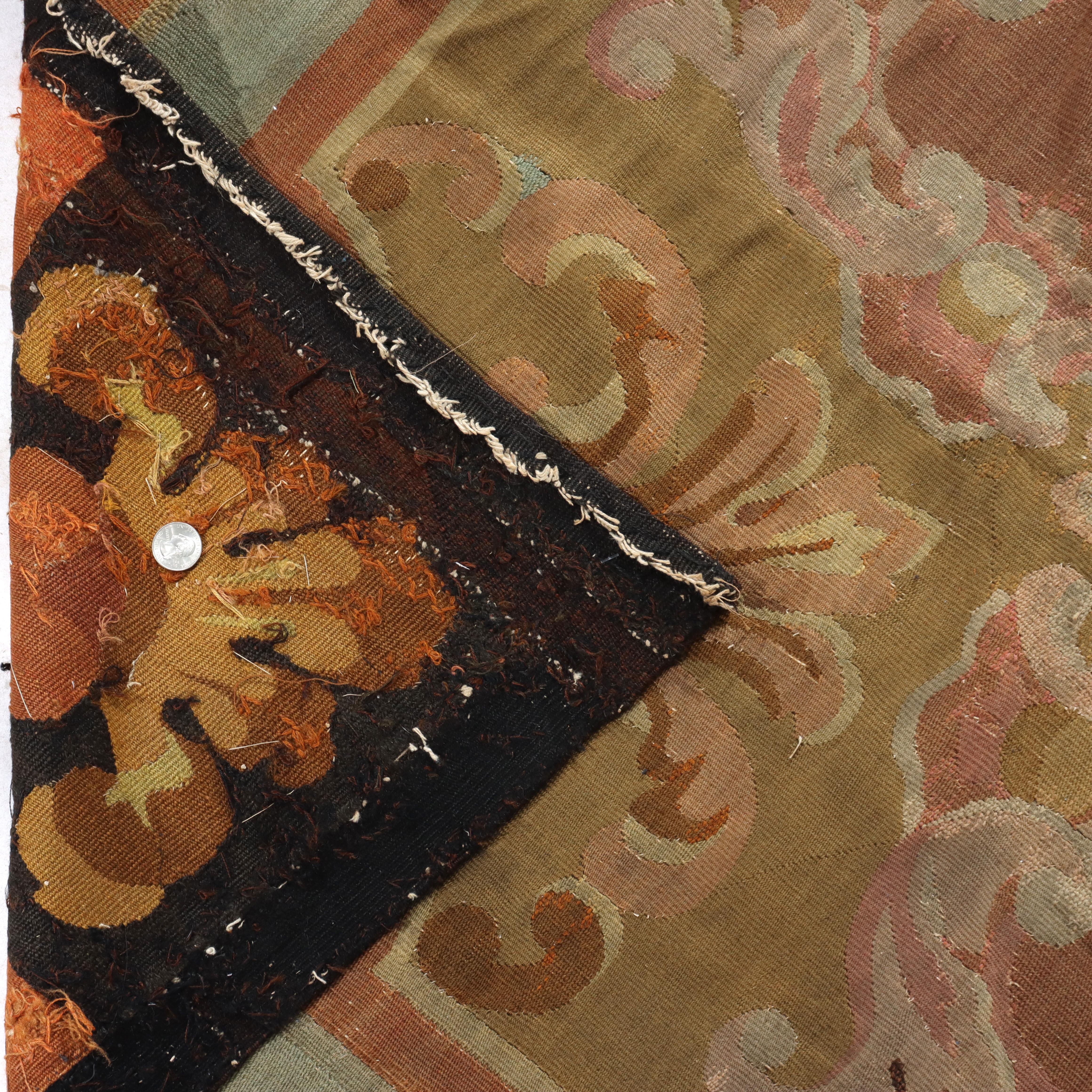 Antique French Alfombra de Aubusson S. XIX en venta 6