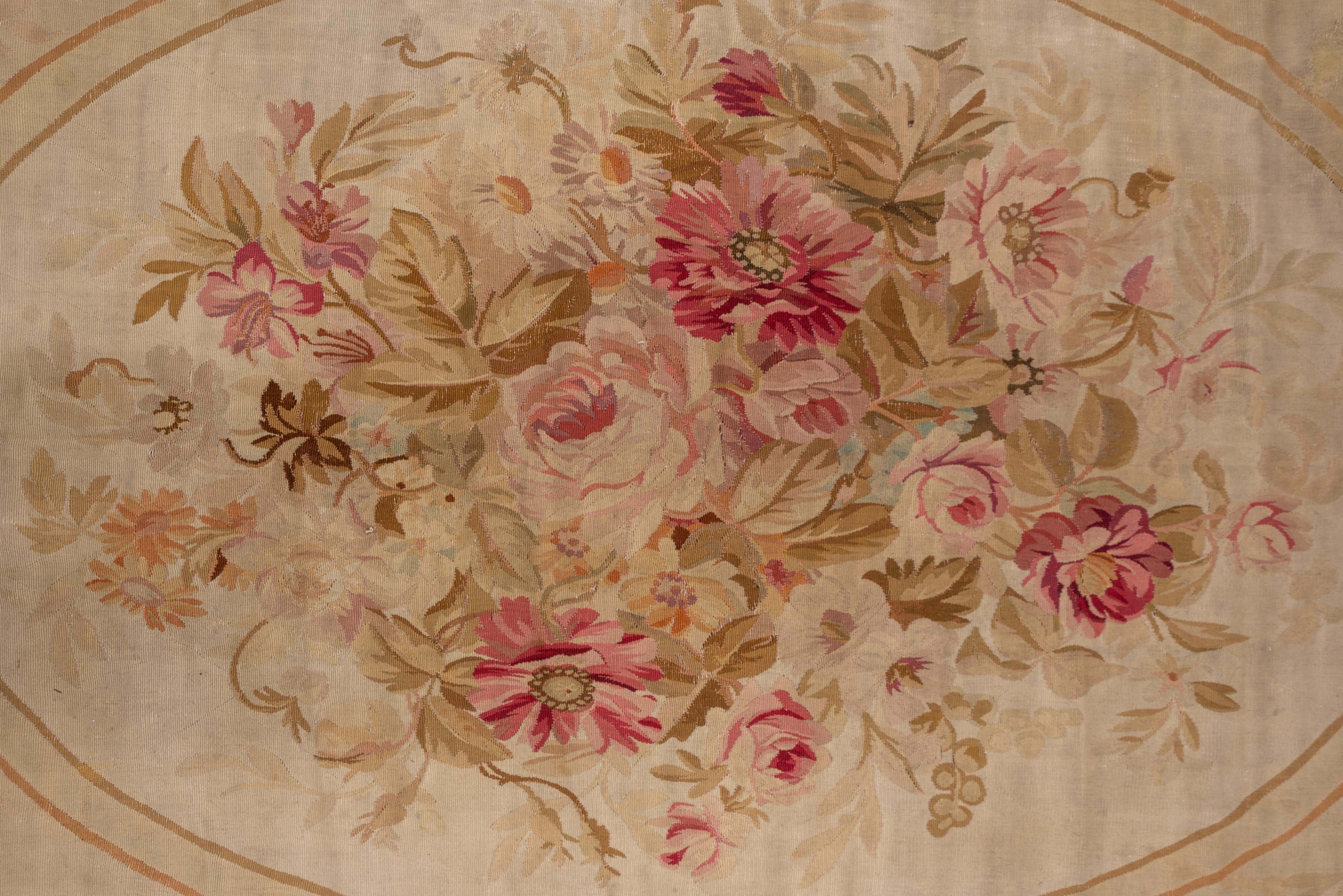 Hand-Woven Antique French Aubusson Carpet, circa 1900s For Sale