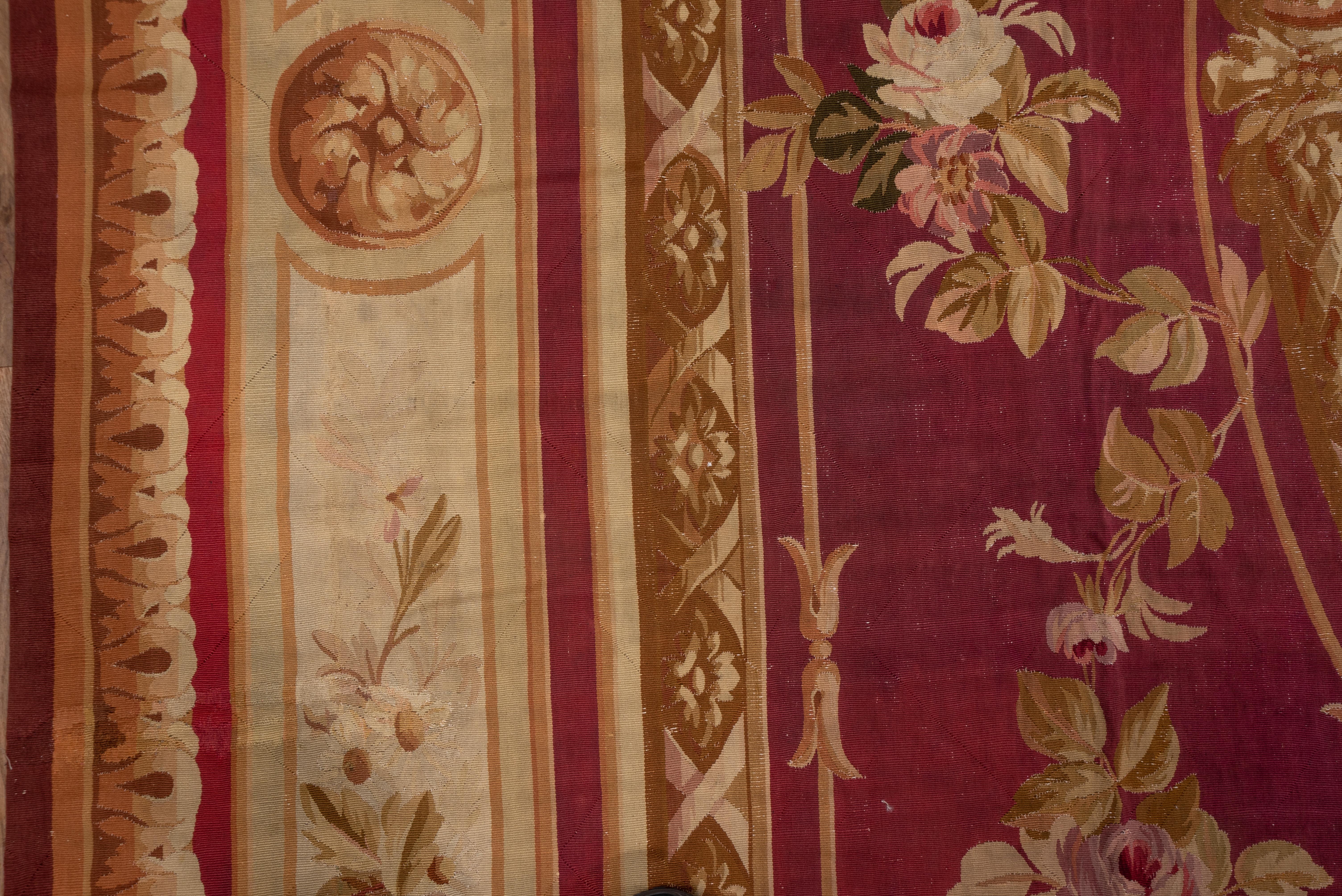 Early 20th Century Antique French Aubusson Carpet, circa 1900s For Sale